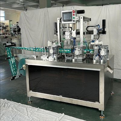 220V 50HZ 3KW 저전압 서보 제어 PE 장갑 자동 접기 포장 기계 4면 봉인