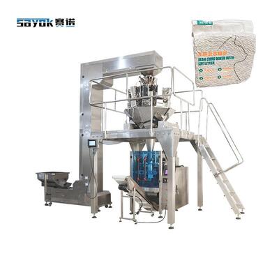2.5KG Cat Litter 10-Head Weigher + 720 Large Vertical Packaging Machine Combination Automatic Packing Line